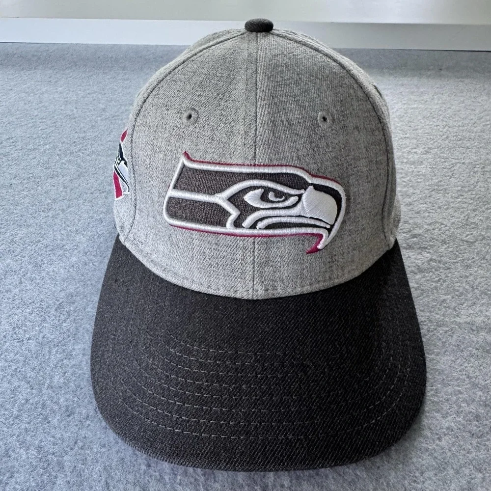 Seattle Seahawks Hat Cap Boys One Size Gray NFL Football New Era Pink Ribbon